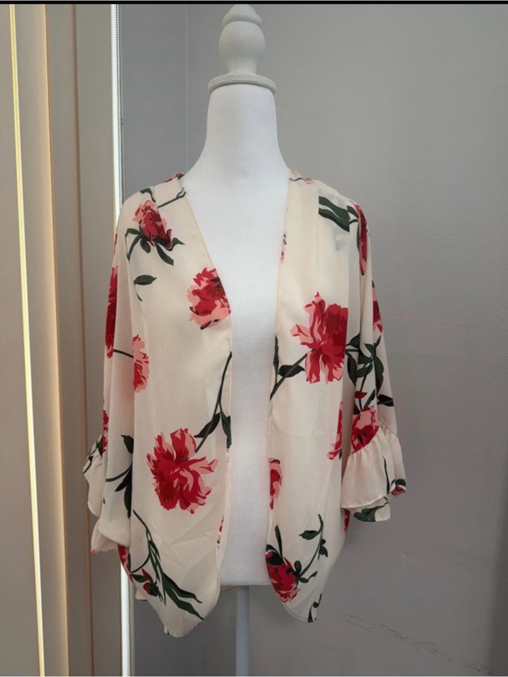 emory park Floral Open-Front Kimono